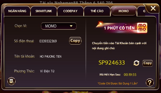 Hướng dẫn nạp tiền sunwin qua ngân hàng online